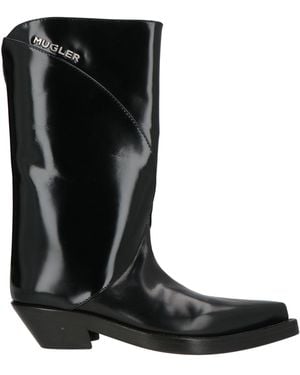 Mugler Boot Leather - Black
