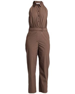 Patrizia Pepe Jumpsuit Cotton, Polyamide, Elastane - Brown