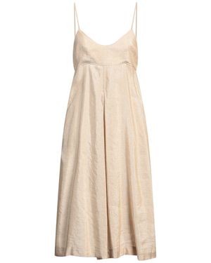 Aspesi Sand Midi Dress Linen, Viscose - Natural