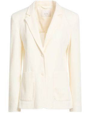 19.70 Nineteen Seventy Cream Blazer Cotton, Polyamide - White