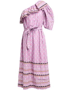 Sea Midi Dress Cotton - Purple