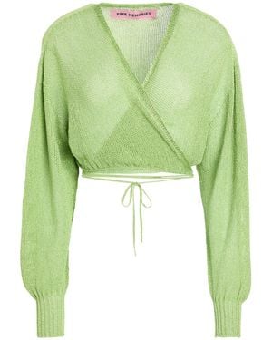 Pink Memories Wrap Cardigans - Green
