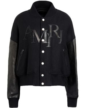 Amiri Jacket Wool, Nylon, Cow Leather - Black