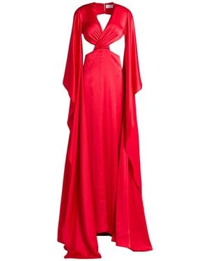 ATELIER LEGORA Maxi Dress Polyamide, Viscose, Polyester, Elastane - Red