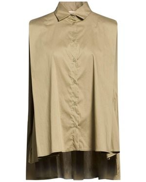 Semicouture Khaki Shirt Cotton, Polyamide, Elastane - Natural