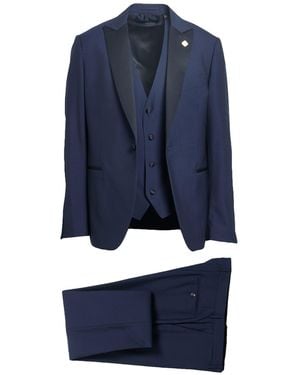Lardini Suit Wool, Elastane - Blue