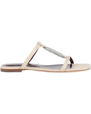 STAUD Cream Sandals Leather - White