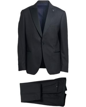 Lardini Suit Wool, Elastane - Blue
