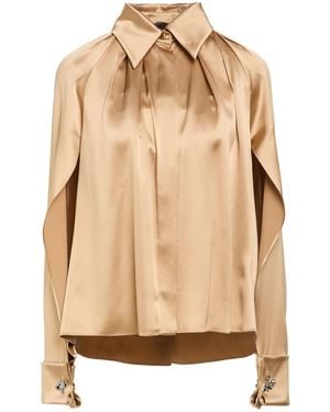Max Mara Sand Shirt Silk - Natural