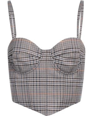 Dondup Top Polyester, Viscose, Elastane - Gray