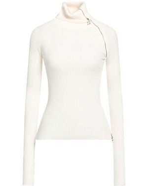 Sportmax Ivory Turtleneck Virgin Wool - White