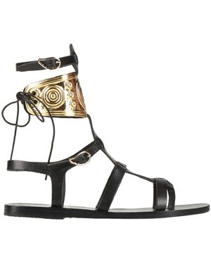 Ancient Greek Sandals Toe Post Sandals - Metallic