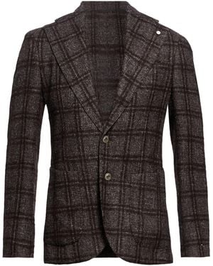 Luigi Bianchi Blazer Wool, Polyamide, Viscose, Polyester - Black