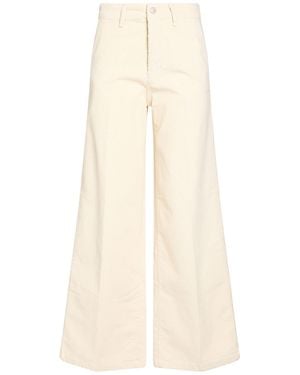 People Ivory Trousers Cotton, Elastane - Natural