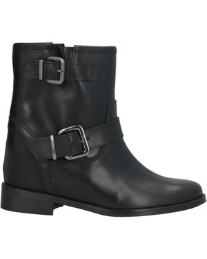 GISÉL MOIRÉ Ankle Boots Leather - Black