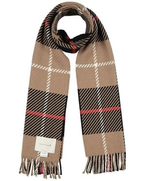 Mackintosh Check Stole Acc-022 -- Camel Scarf Merino Wool, Cashmere - Multicolour