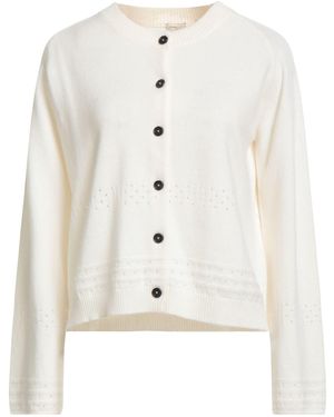 Massimo Alba Cream Cardigan Cashmere - White