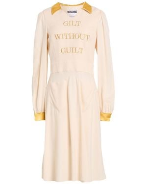 Moschino Couture Ivory Midi Dress Acetate, Viscose - Natural