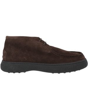 Tod's Dark Ankle Boots Leather - Brown