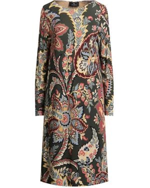 Etro Military Midi Dress Viscose - Green