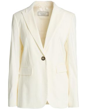 Peserico Ivory Blazer Viscose, Elastane - White