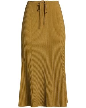 Roberto Collina Khaki Midi Skirt Viscose, Polyester - Green