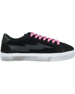 Sanyako Trainers Leather, Textile Fibres - Black