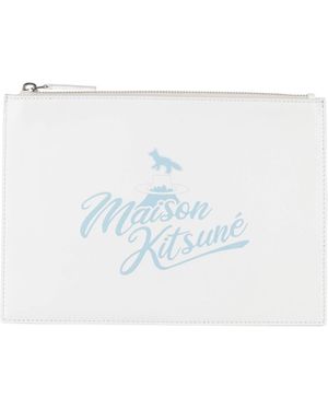 Maison Kitsuné Pouch - White