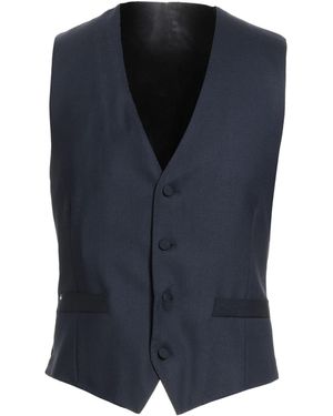 Lardini Midnight Tailored Vest Wool, Elastane - Blue