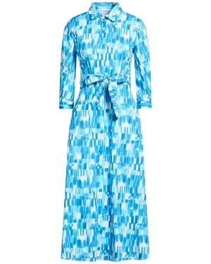Marella Midi Dress Cotton, Elastane - Blue