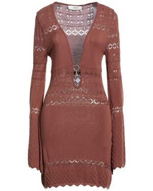 Akep Mini Dress Viscose, Polyester - Brown