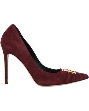Elisabetta Franchi Burgundy Court Shoes Leather - Purple