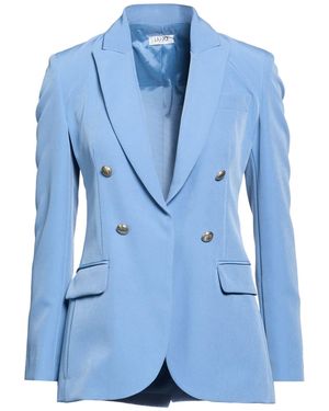 Liu Jo Slate Blazer Polyester, Elastane - Blue