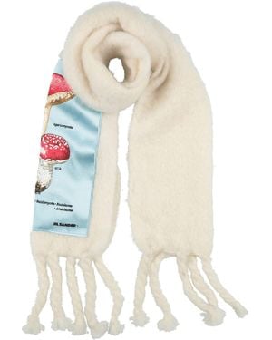 Jil Sander Ivory Scarf Mohair Wool, Wool, Polyamide - White