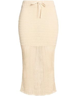 Liviana Conti Midi Skirt Linen, Cotton - Natural