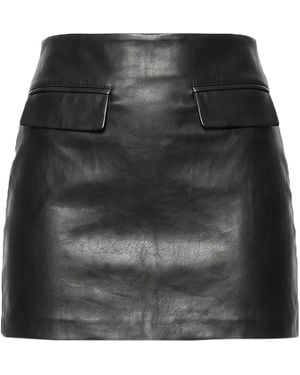 SOLOTRE Mini Skirt Viscose, Polyester - Black