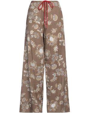 ..,merci Khaki Trousers Cotton - Natural