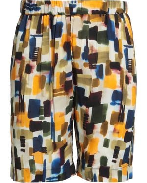 Brian Dales Military Shorts & Bermuda Shorts Viscose - Blue