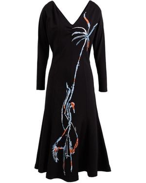 Stella Jean Robe Midi - Noir