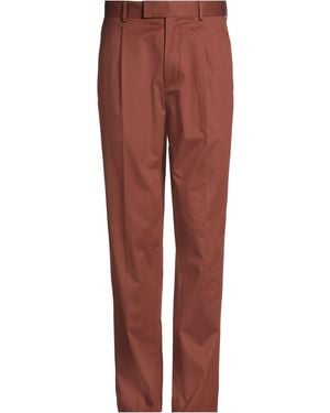 ZEGNA Pants Cotton, Elastane - Red