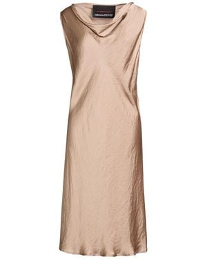 Collection Privée Taupe Midi Dress Polyester - Natural
