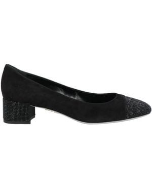 Rene Caovilla Pumps Leather, Textile Fibers - Black