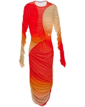 Mugler Midi Dress - Red
