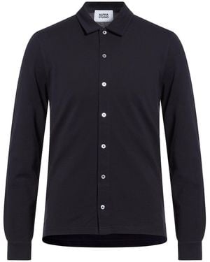 Alpha Studio Midnight Shirt Cotton, Elastane - Blue