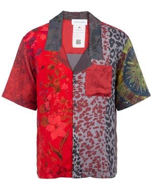 Marine Serre Shirt Silk - Red