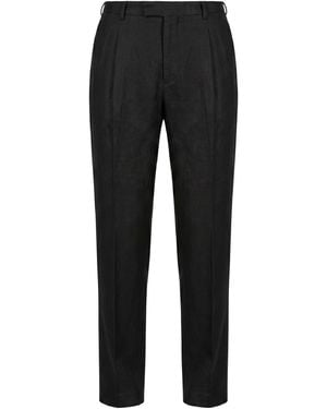 Corneliani Pants Virgin Wool, Linen - Black