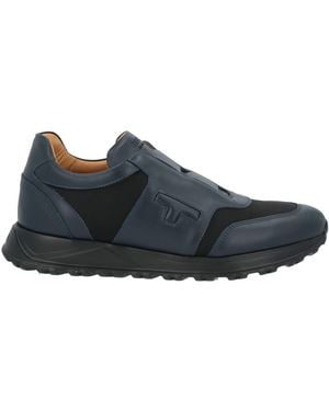 Testoni Sneakers Leather, Textile Fibers - Blue