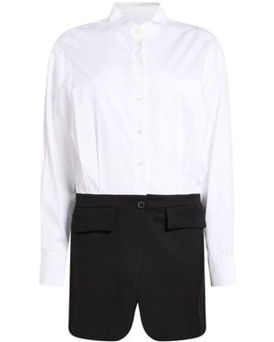 SOLOTRE Top Cotton, Polyester, Elastane, Viscose - White