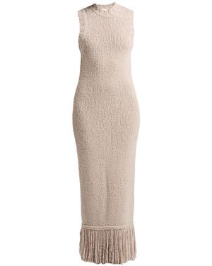 Eleventy Sand Maxi Dress Wool, Cashmere, Polyamide - Natural