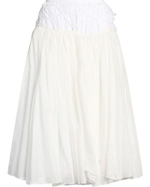 Quira Midi Skirt Cotton - White